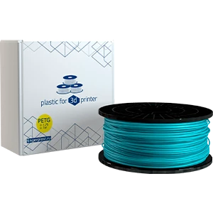 Пластик для 3D принтера, PETG, 1,75 мм, 1 кг, голубой