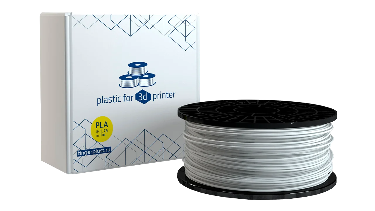 Пластик для 3D принтера, PLA, 1,75 мм, 1 кг, натуральный