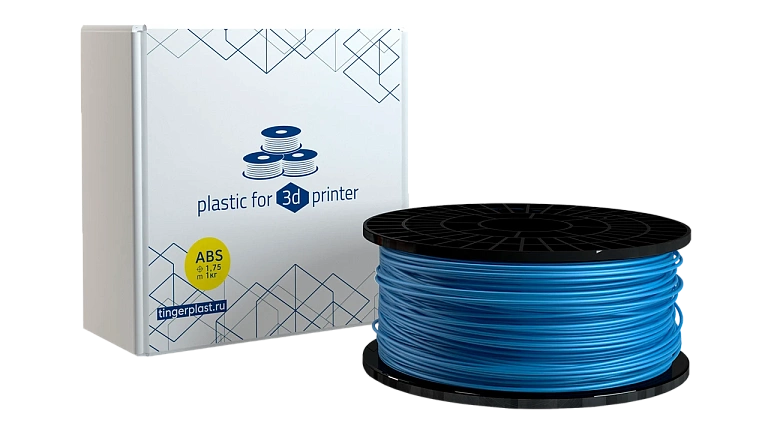 Пластик для 3D принтера, ABS, 1,75 мм, 1 кг, синий