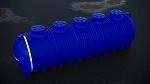 Пластиковая ёмкость 30 кубов, синий