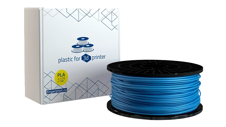 Пластик для 3D принтера, PLA, 1,75 мм, 1 кг, синий