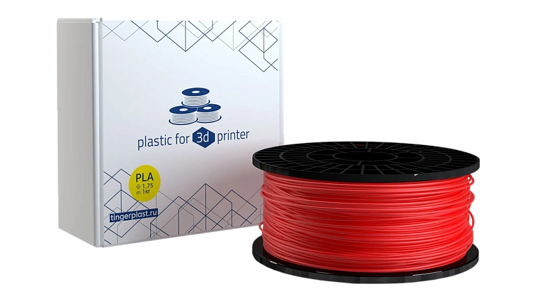 Пластик для 3D принтера, PLA, 1,75 мм, 1 кг, красный