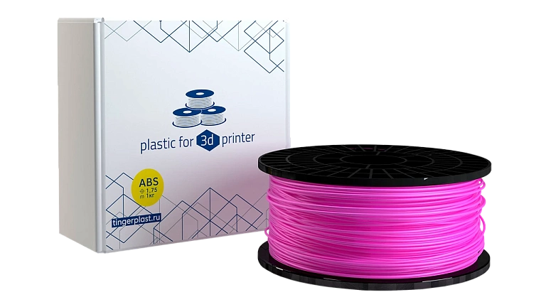 Пластик для 3D принтера, ABS, 1,75 мм, 1 кг, розовый