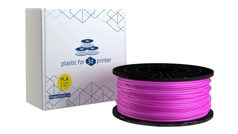 Пластик для 3D принтера, PLA, 1,75 мм, 1 кг, розовый