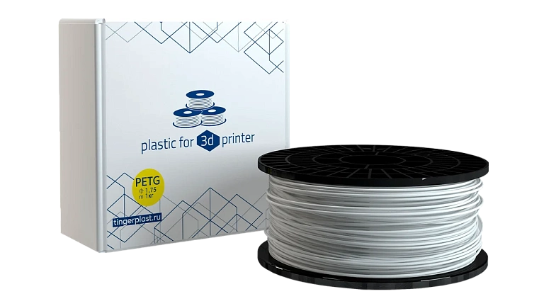 Пластик для 3D принтера, PETG, 1,75 мм, 1 кг, натуральный